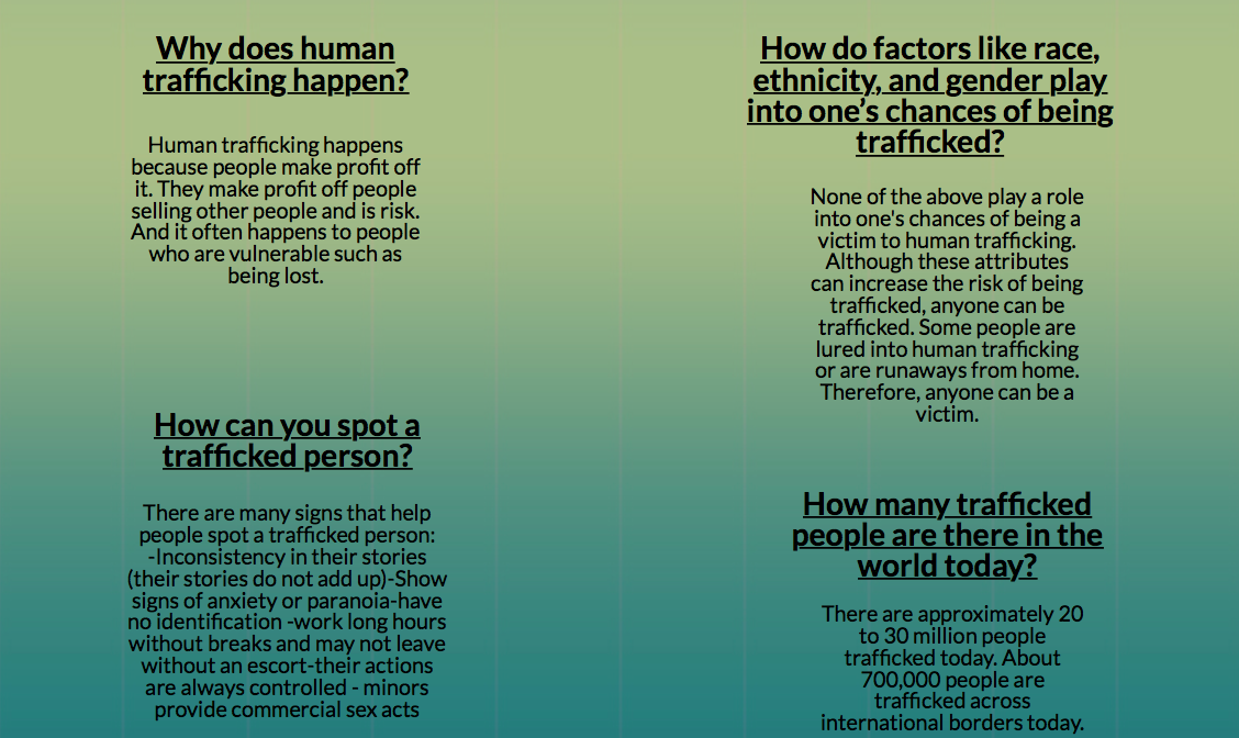 Human Trafficking Fact Sheet 2017 Freedom And Citizenship